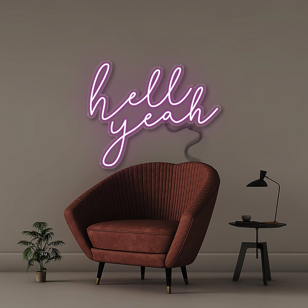 Hell Yeah - Neonific - LED Neon Signs - 50 CM - Purple