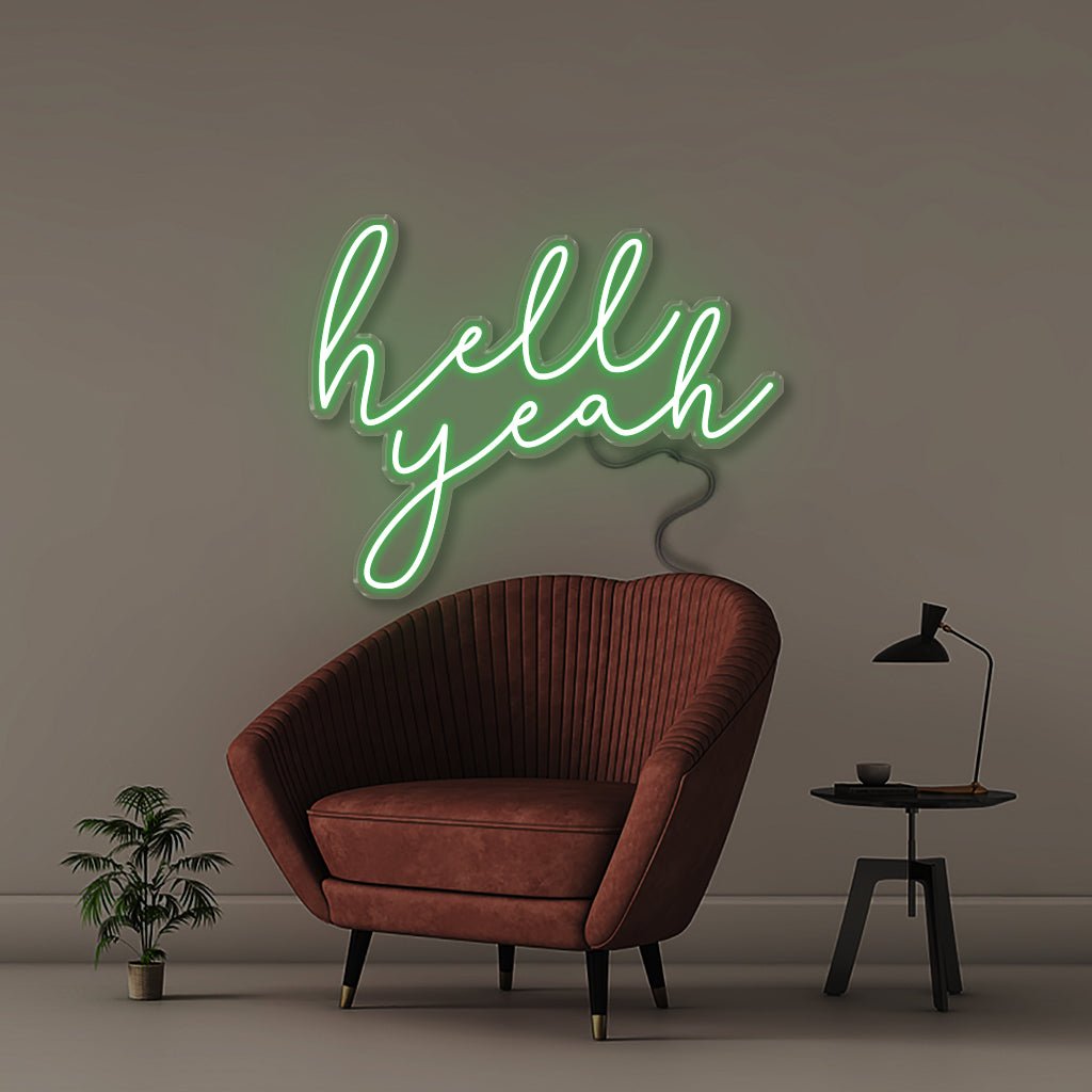 Hell Yeah - Neonific - LED Neon Signs - 50 CM - Green