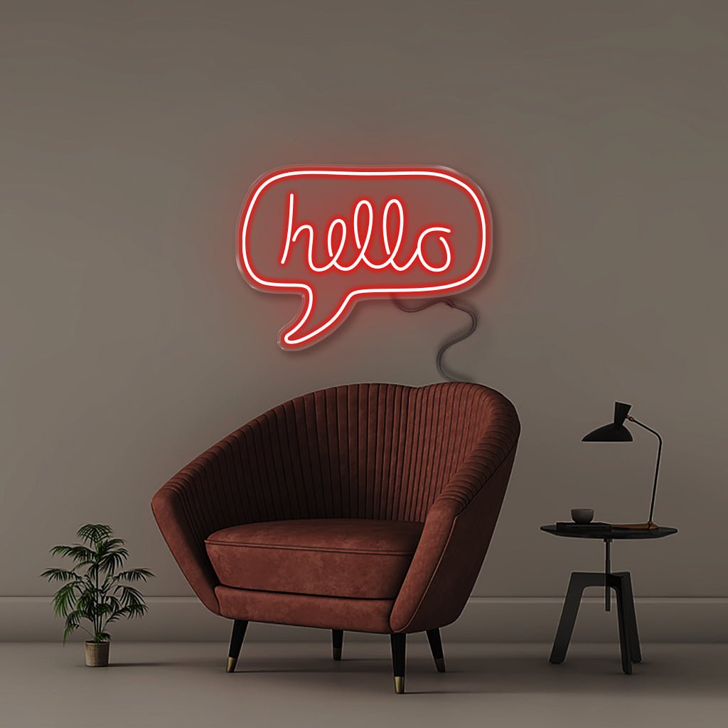 Hello - Neonific - LED Neon Signs - 50 CM - Red