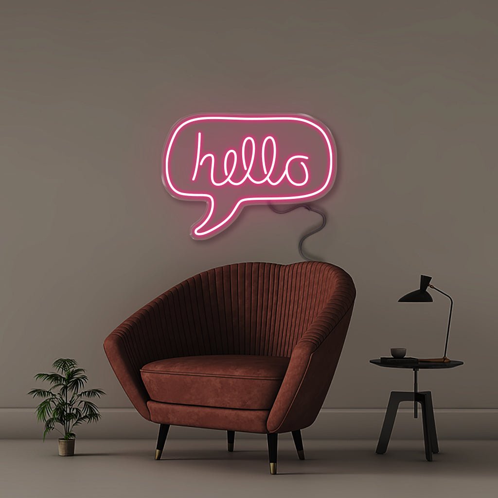 Hello - Neonific - LED Neon Signs - 50 CM - Pink