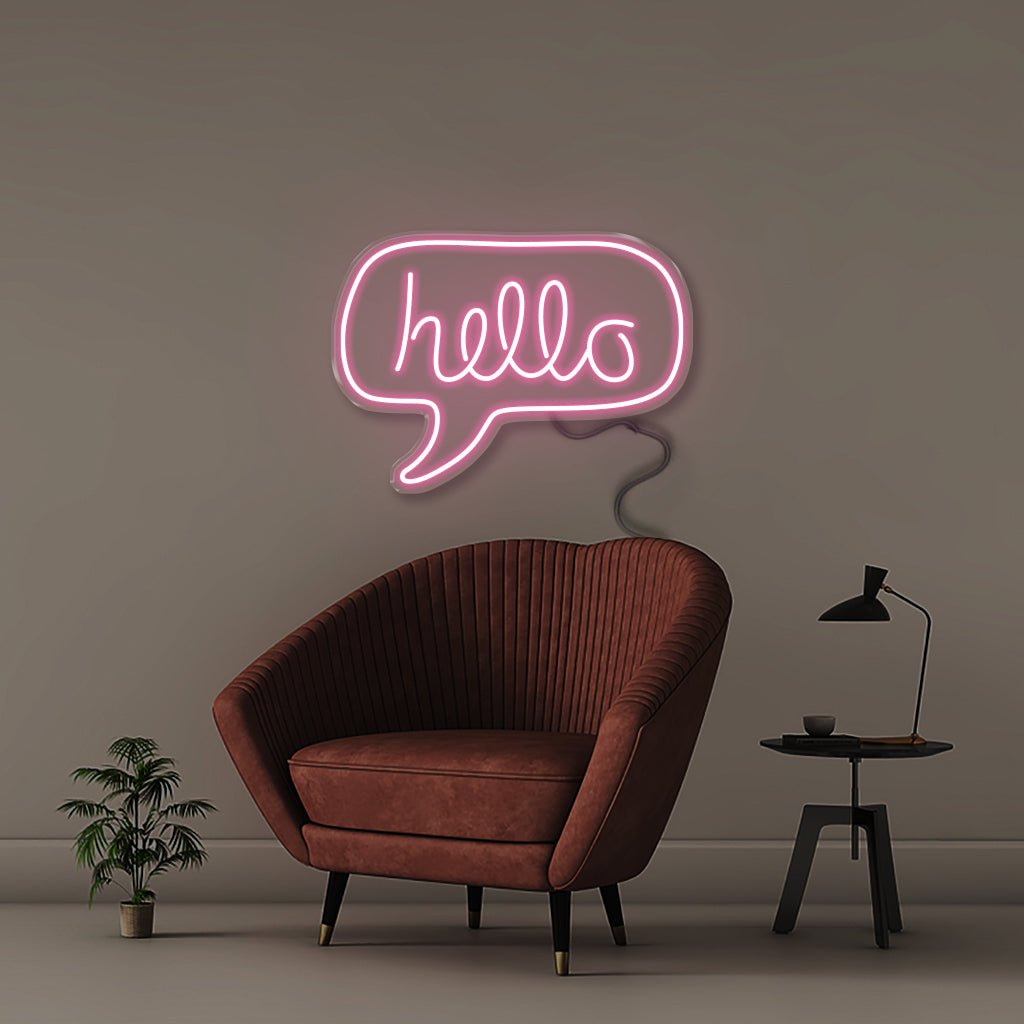 Hello - Neonific - LED Neon Signs - 50 CM - Light Pink
