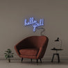 Hello Girl - Neonific - LED Neon Signs - 50 CM - Blue