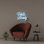Hello Lovely - Neonific - LED Neon Signs - 50 CM - Light Blue