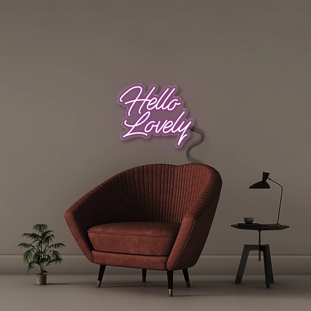 Hello Lovely - Neonific - LED Neon Signs - 50 CM - Purple