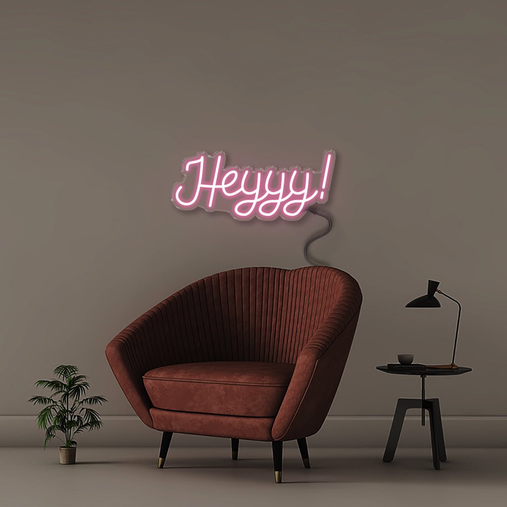 Hey - Neonific - LED Neon Signs - 50 CM - Light Pink