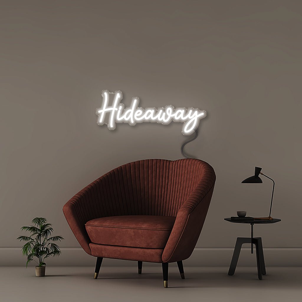 Hideaway - Neonific - LED Neon Signs - 50 CM - White