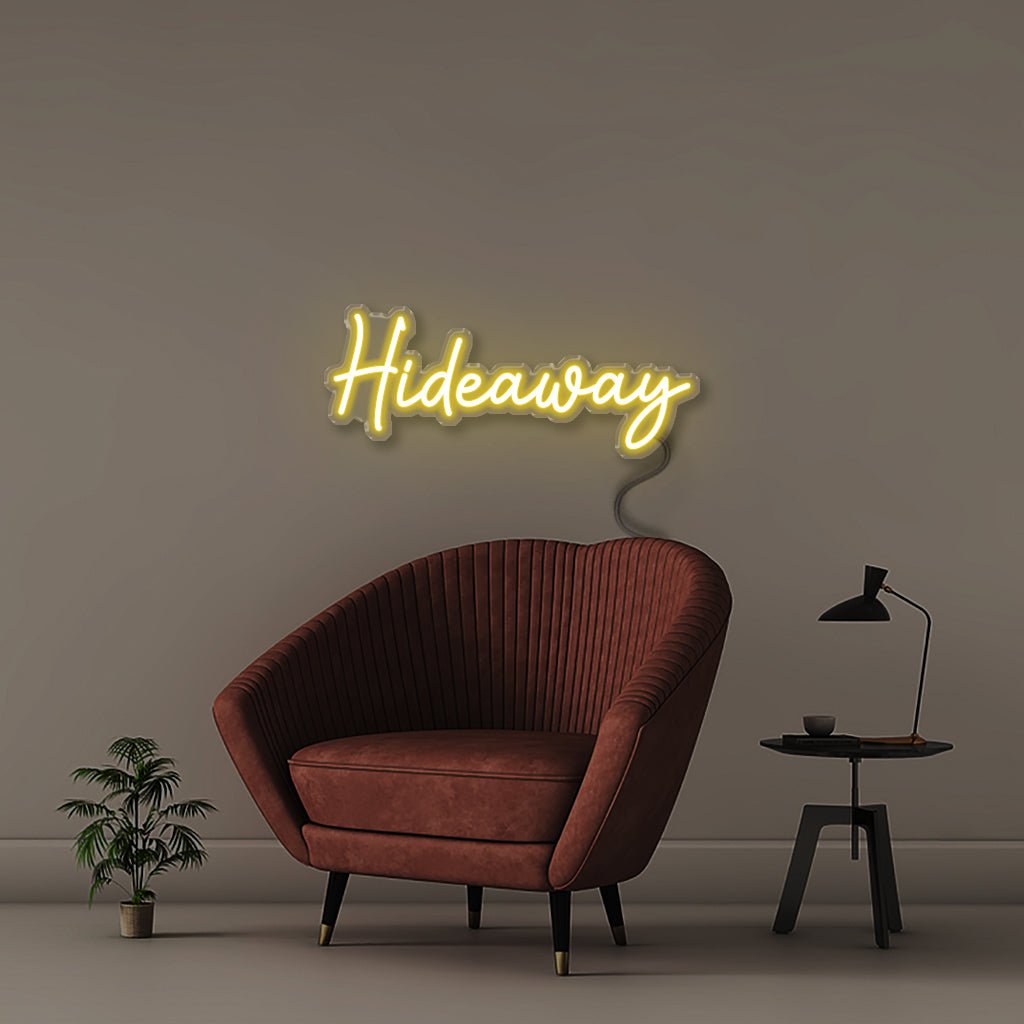 Hideaway - Neonific - LED Neon Signs - 50 CM - Yellow