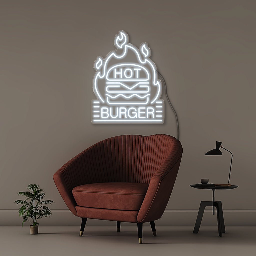 Hot Burger - Neonific - LED Neon Signs - 50 CM - Cool White
