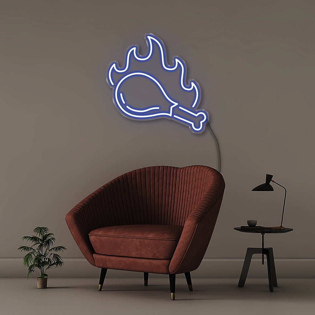 Hot Chicken - Neonific - LED Neon Signs - 50 CM - Blue