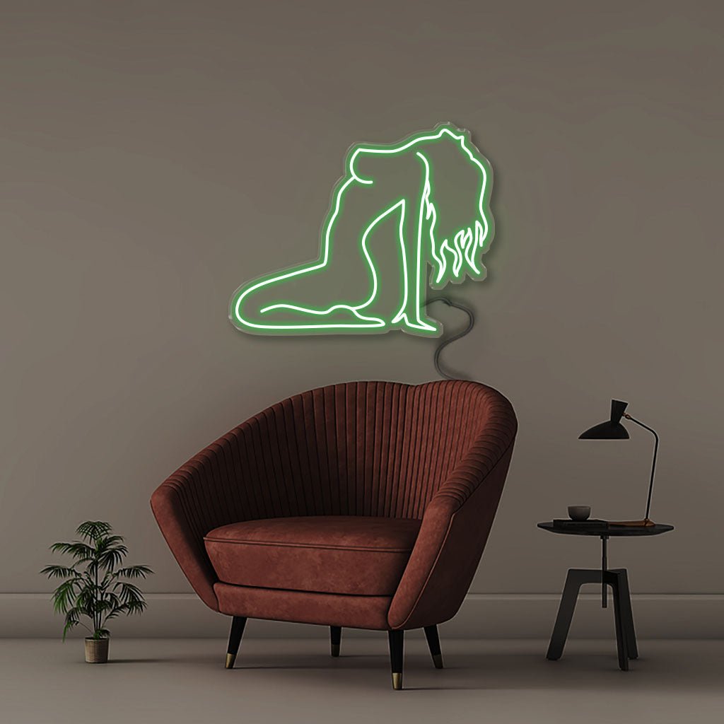 Hot Girl - Neonific - LED Neon Signs - 50 CM - Green