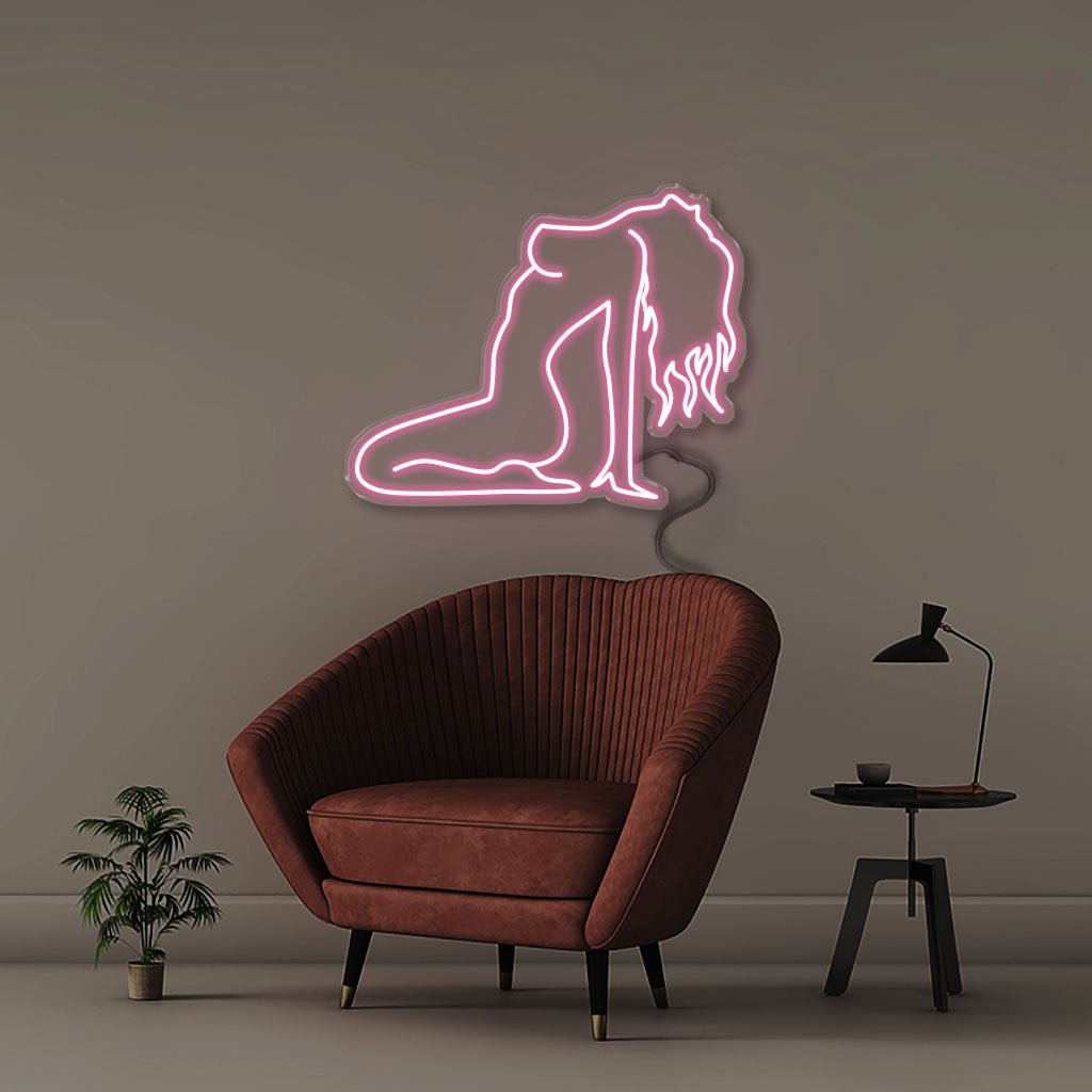 Hot Girl - Neonific - LED Neon Signs - 50 CM - Light Pink