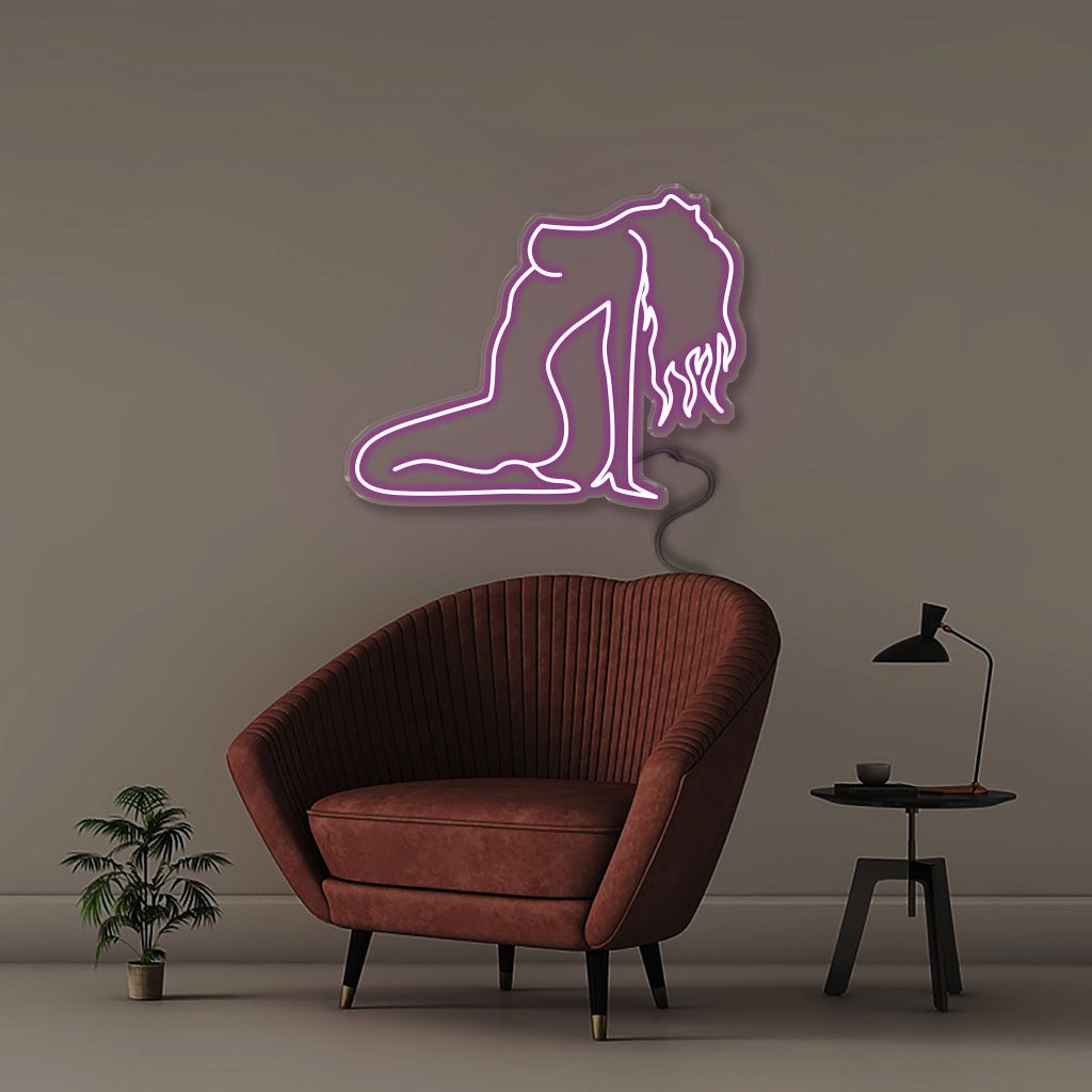 Hot Girl - Neonific - LED Neon Signs - 50 CM - Purple