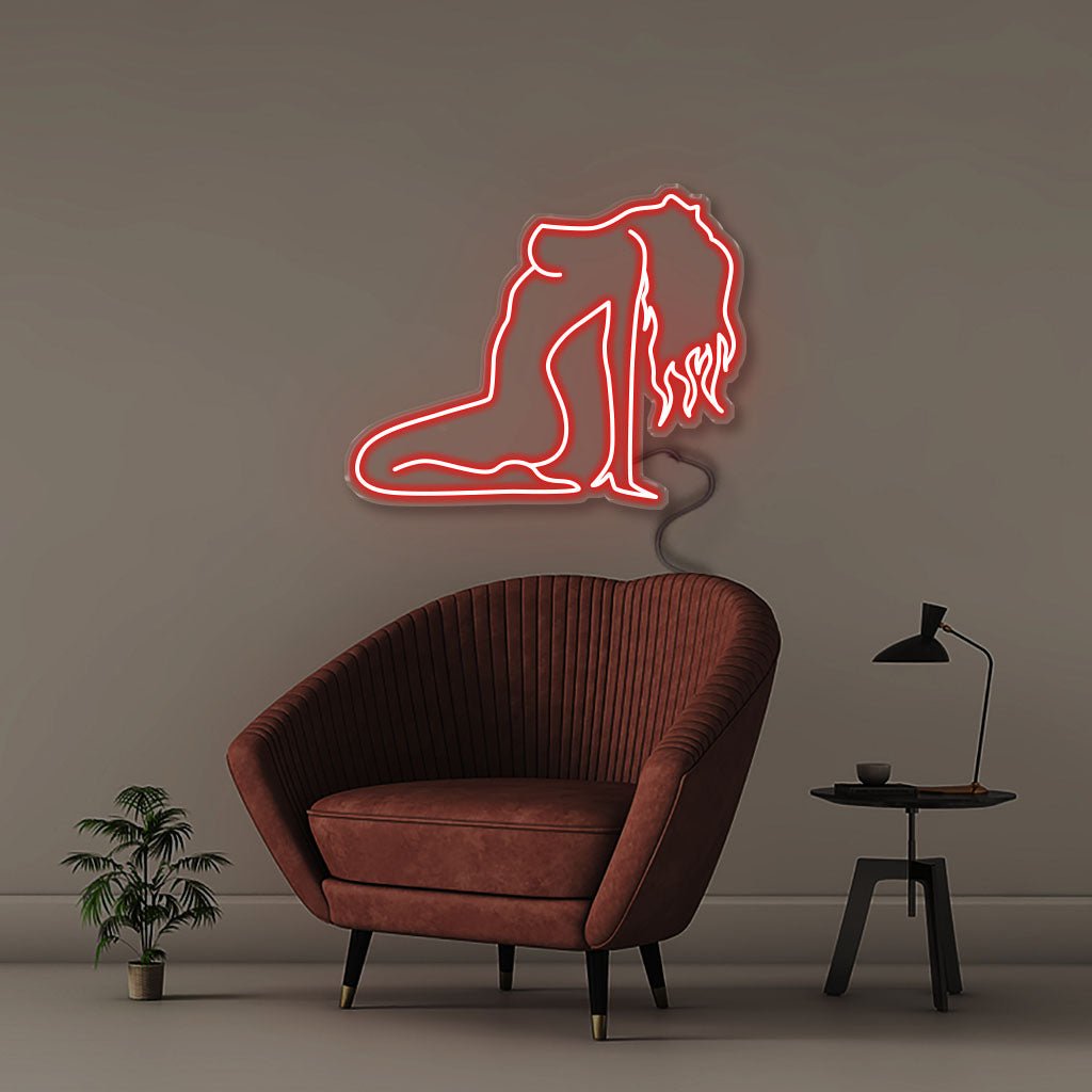 Hot Girl - Neonific - LED Neon Signs - 50 CM - Red