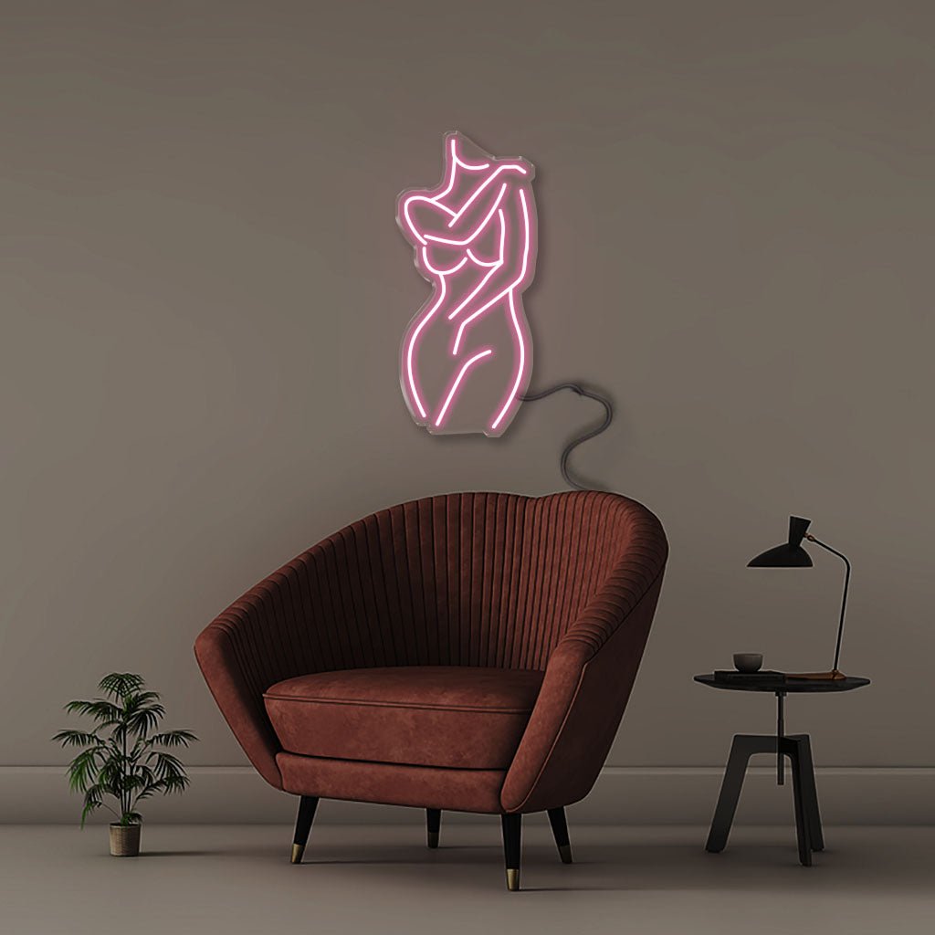 Hot Girl Pose 2 - Neonific - LED Neon Signs - 50 CM - Light Pink