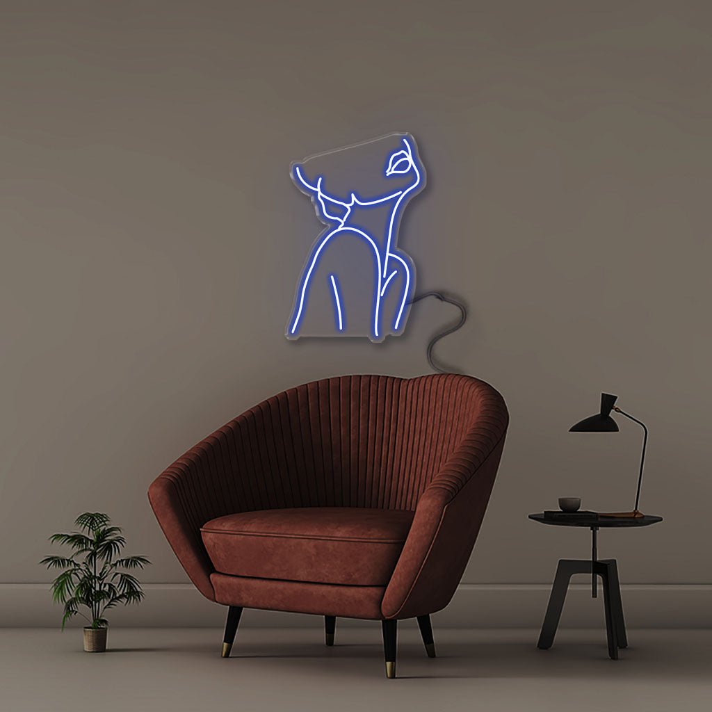 Hot Girl Pose 3 - Neonific - LED Neon Signs - 50 CM - Blue