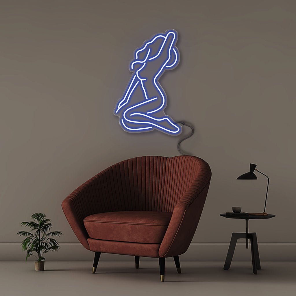 Hot Girl Pose - Neonific - LED Neon Signs - 50 CM - Blue