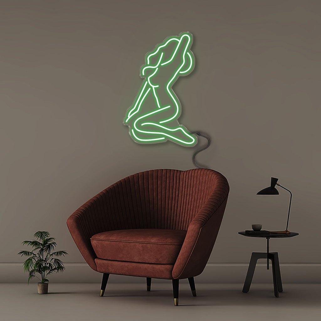 Hot Girl Pose - Neonific - LED Neon Signs - 50 CM - Green