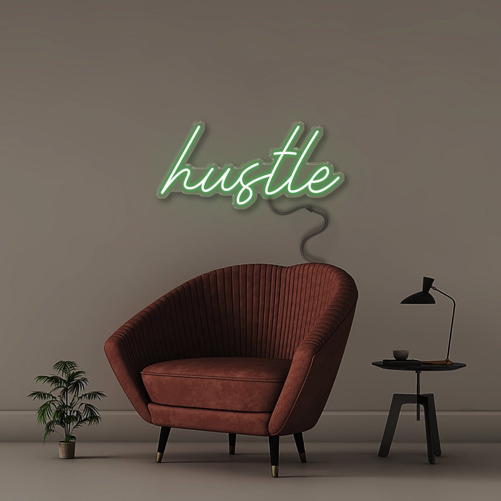 Hustle - Neonific - LED Neon Signs - 50 CM - Green