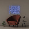 I can and I will - Neonific - LED Neon Signs - 75 CM - Blue