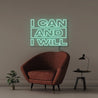 I can and I will - Neonific - LED Neon Signs - 75 CM - Sea Foam