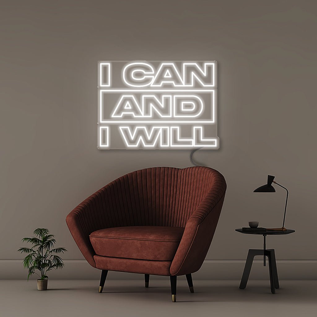 I can and I will - Neonific - LED Neon Signs - 75 CM - White