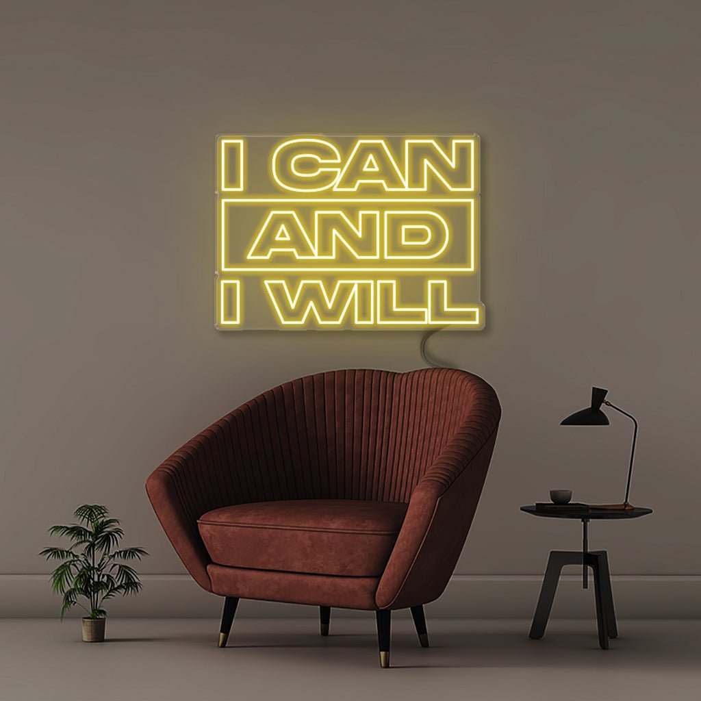 I can and I will - Neonific - LED Neon Signs - 75 CM - Yellow