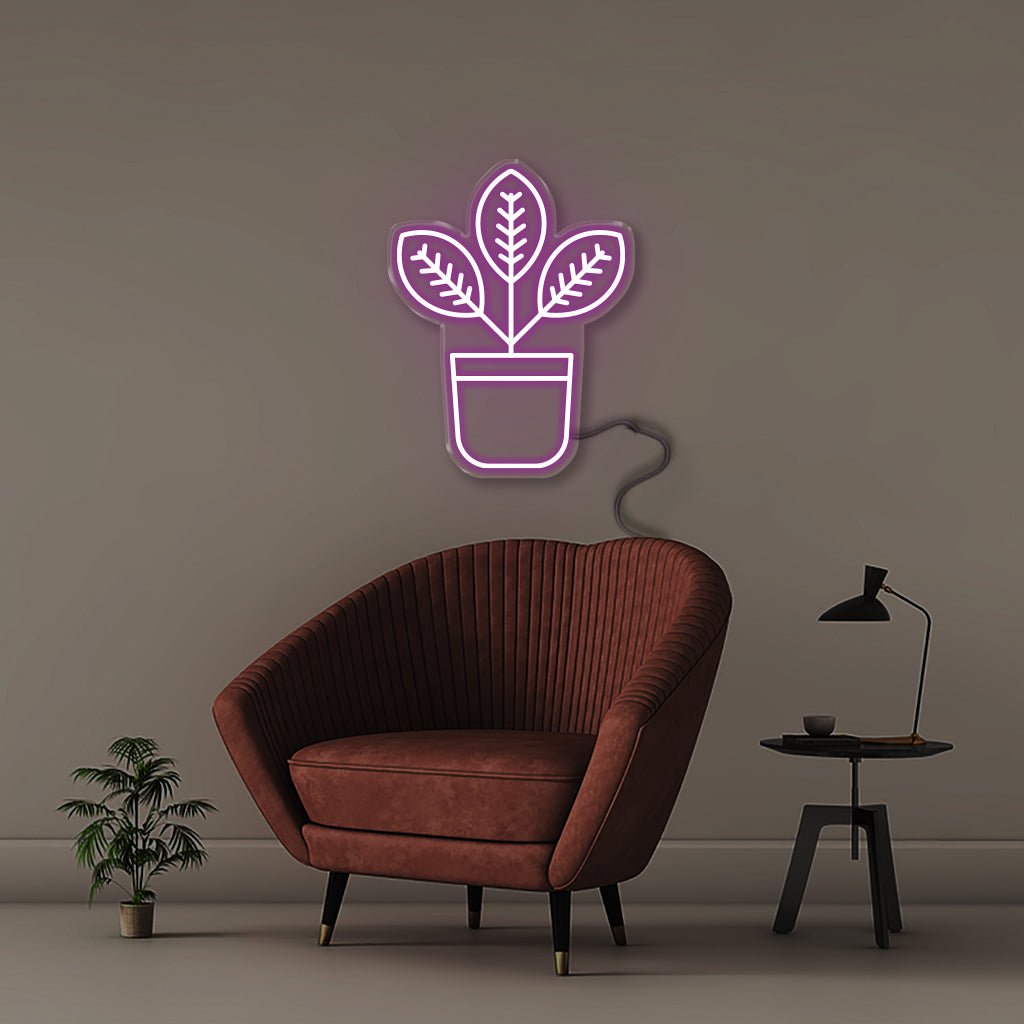Indoor Plant 2 - Neonific - LED Neon Signs - 50 CM - Purple
