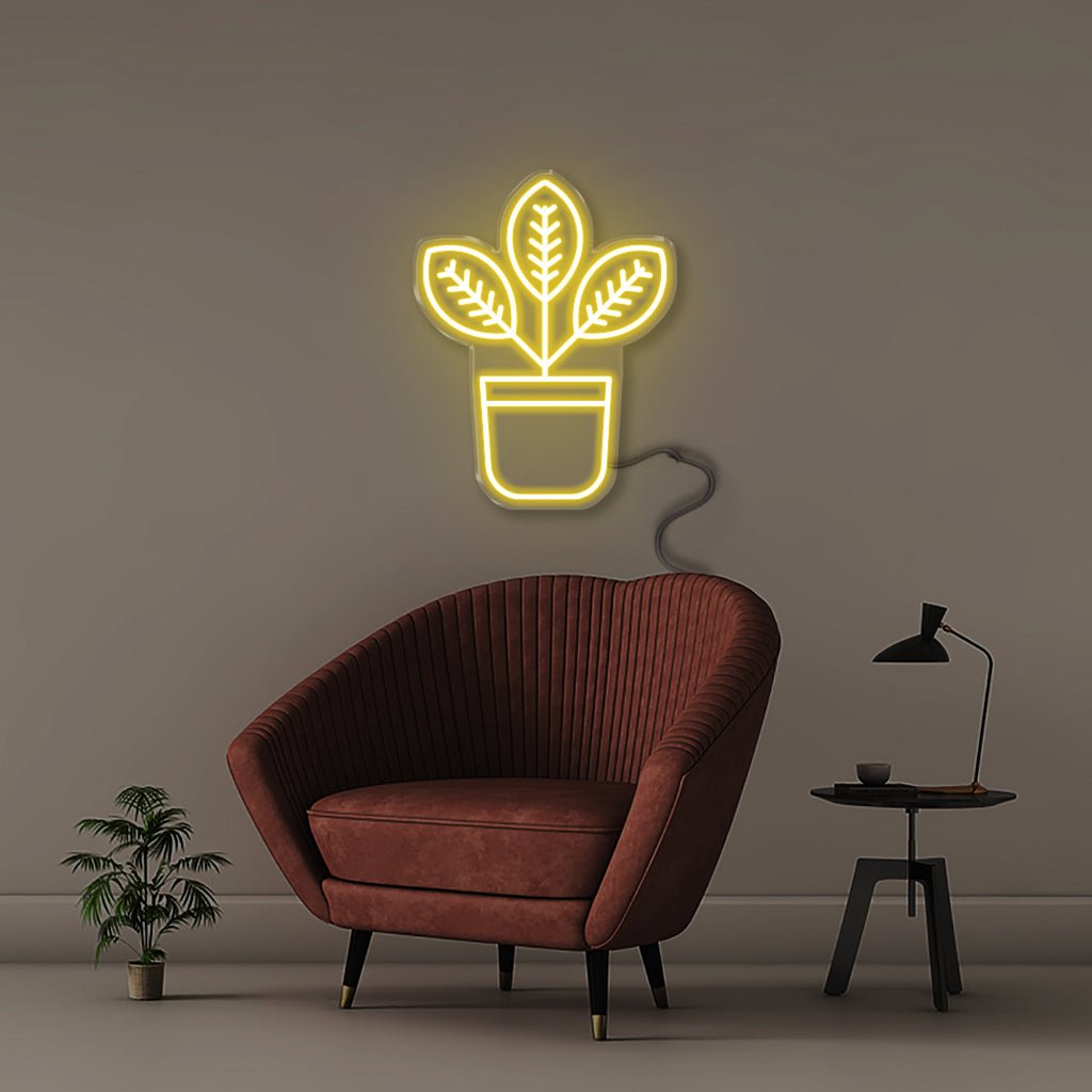 Indoor Plant 2 - Neonific - LED Neon Signs - 50 CM - Yellow