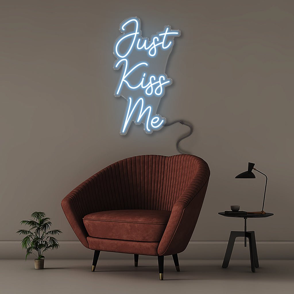Just Kiss Me - Neonific - LED Neon Signs - 50 CM - Light Blue