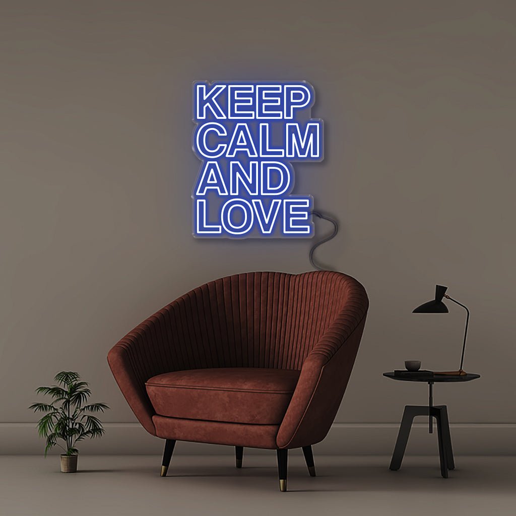 Keep Calm & Love - Neonific - LED Neon Signs - 50 CM - Blue