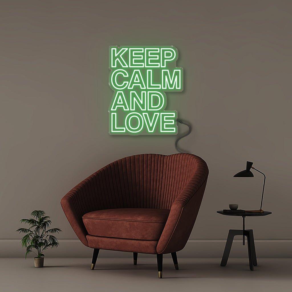 Keep Calm & Love - Neonific - LED Neon Signs - 50 CM - Green