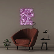 Keep Calm & Love - Neonific - LED Neon Signs - 50 CM - Purple