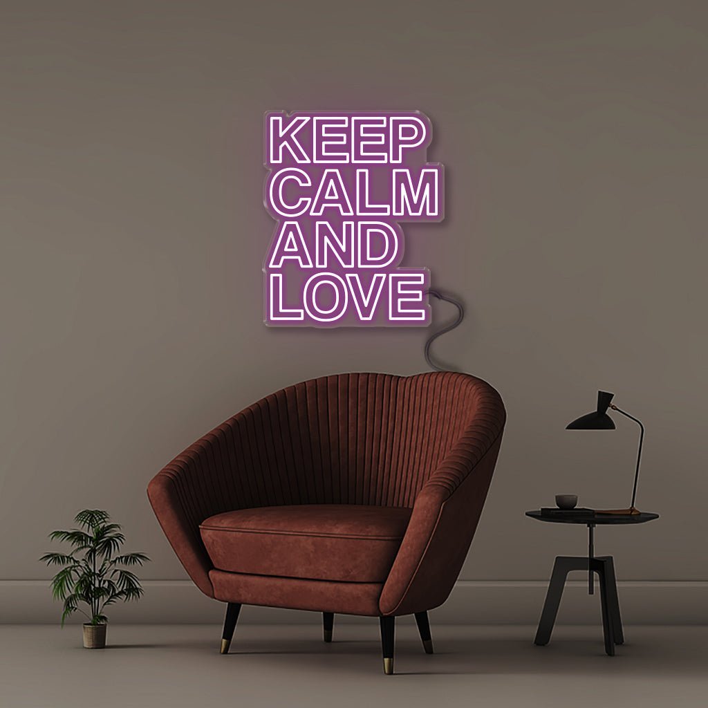 Keep Calm & Love - Neonific - LED Neon Signs - 50 CM - Purple