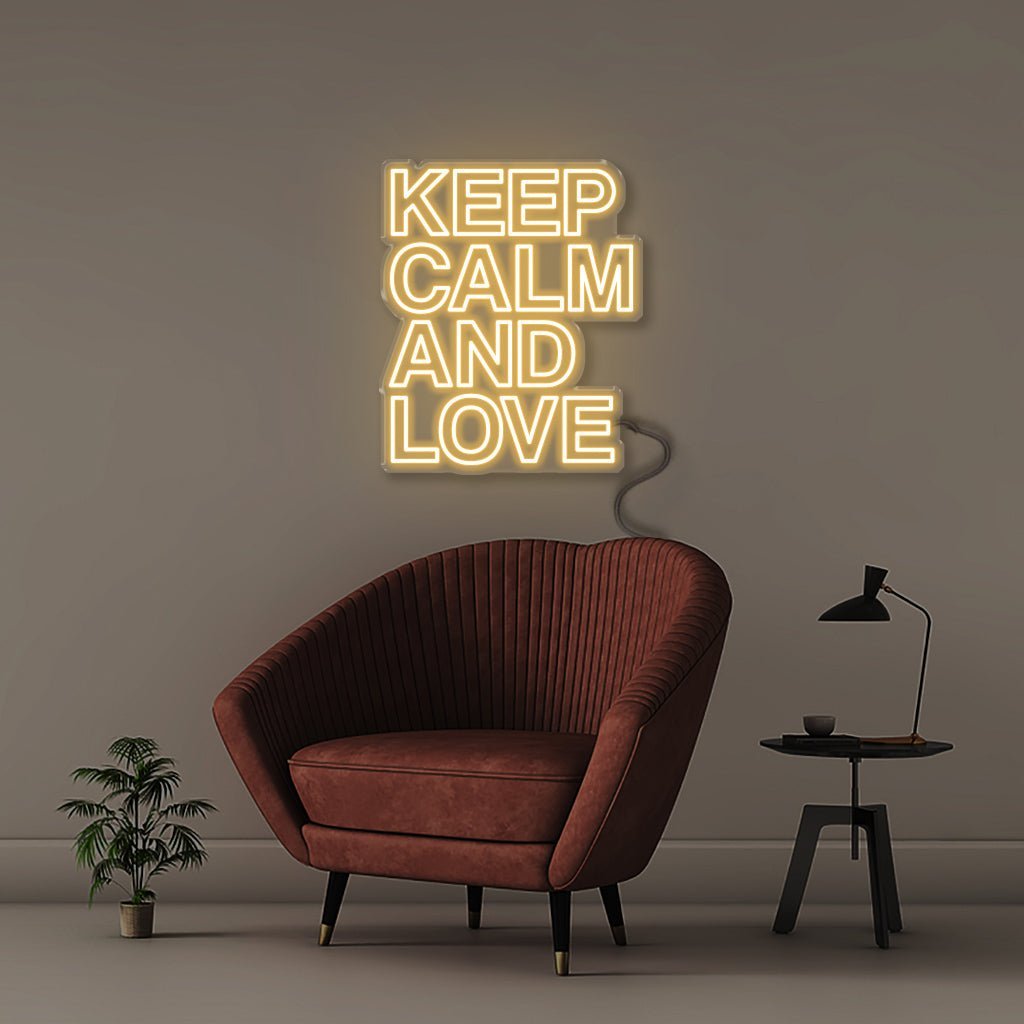 Keep Calm & Love - Neonific - LED Neon Signs - 50 CM - Warm White