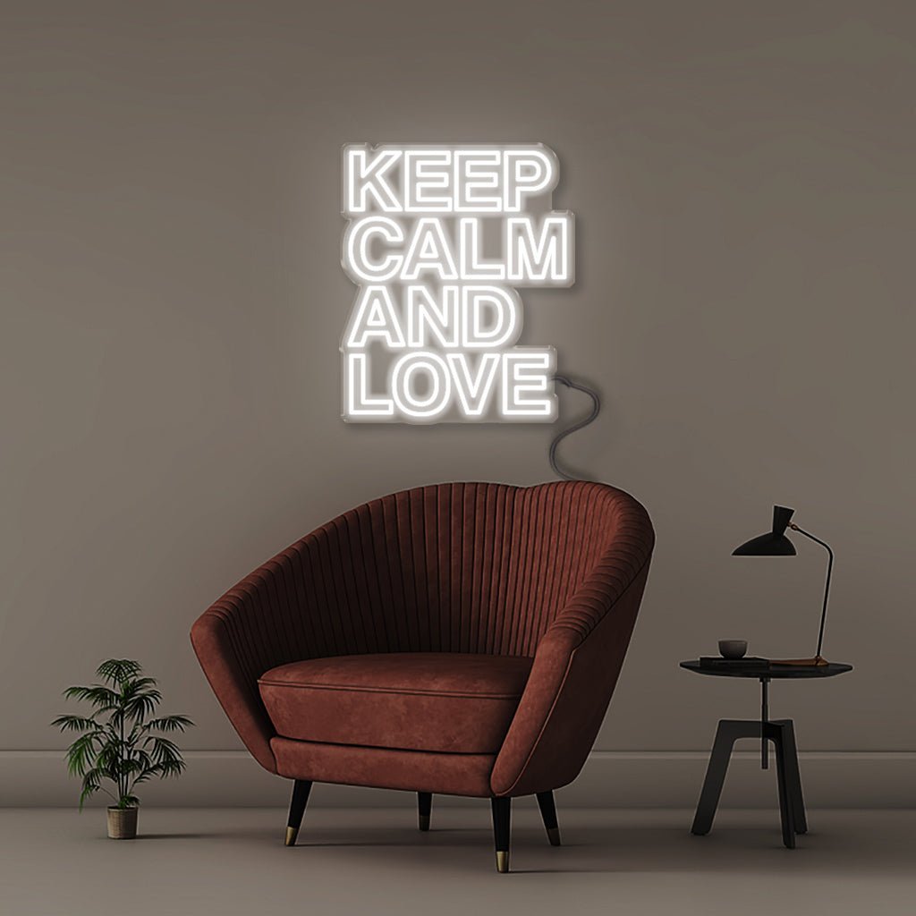 Keep Calm & Love - Neonific - LED Neon Signs - 50 CM - White