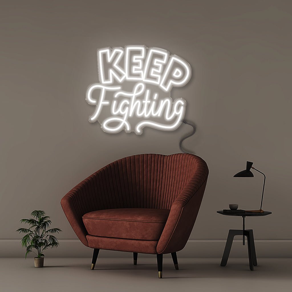 Keep Fighting - Neonific - LED Neon Signs - 50 CM - White