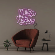 Keep Fighting - Neonific - LED Neon Signs - 50 CM - Purple