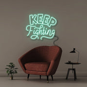 Keep Fighting - Neonific - LED Neon Signs - 50 CM - Sea Foam