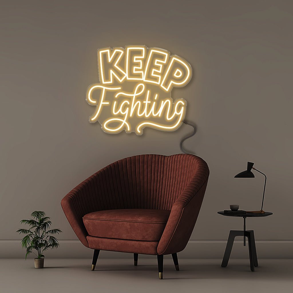 Keep Fighting - Neonific - LED Neon Signs - 50 CM - Warm White