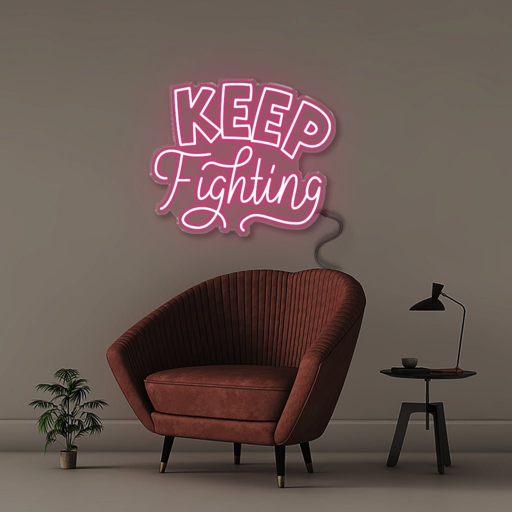 Keep Fighting - Neonific - LED Neon Signs - 50 CM - Pink
