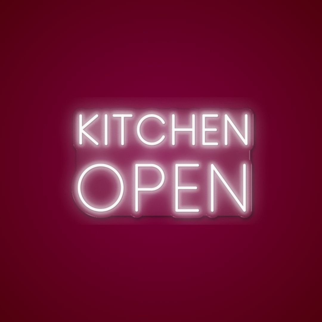 Kitchen's Open - Neonific - LED Neon Signs - 36" (91cm) -
