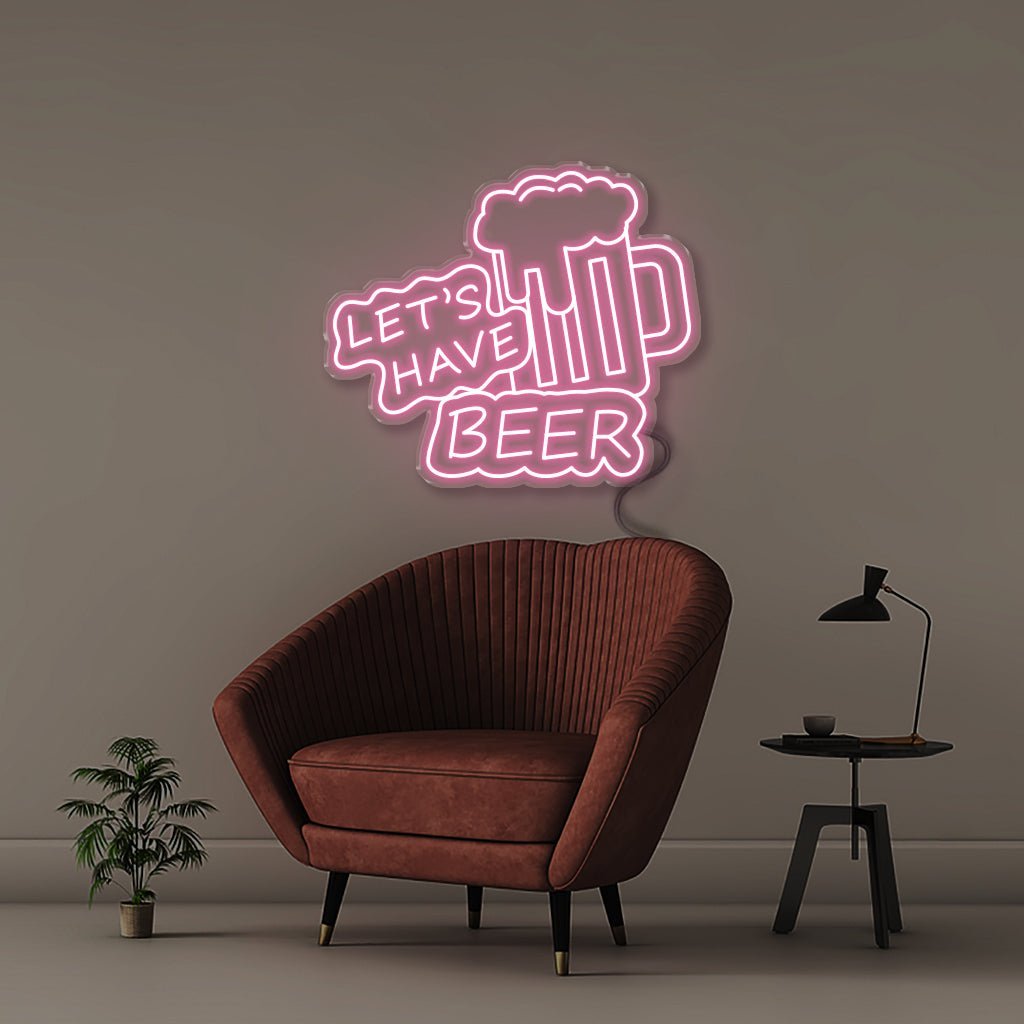 Let's have beer - Neonific - LED Neon Signs - 50 CM - Light Pink