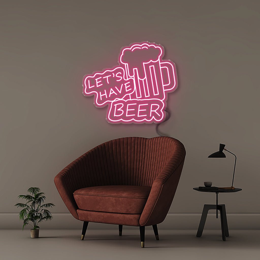Let's have beer - Neonific - LED Neon Signs - 50 CM - Pink