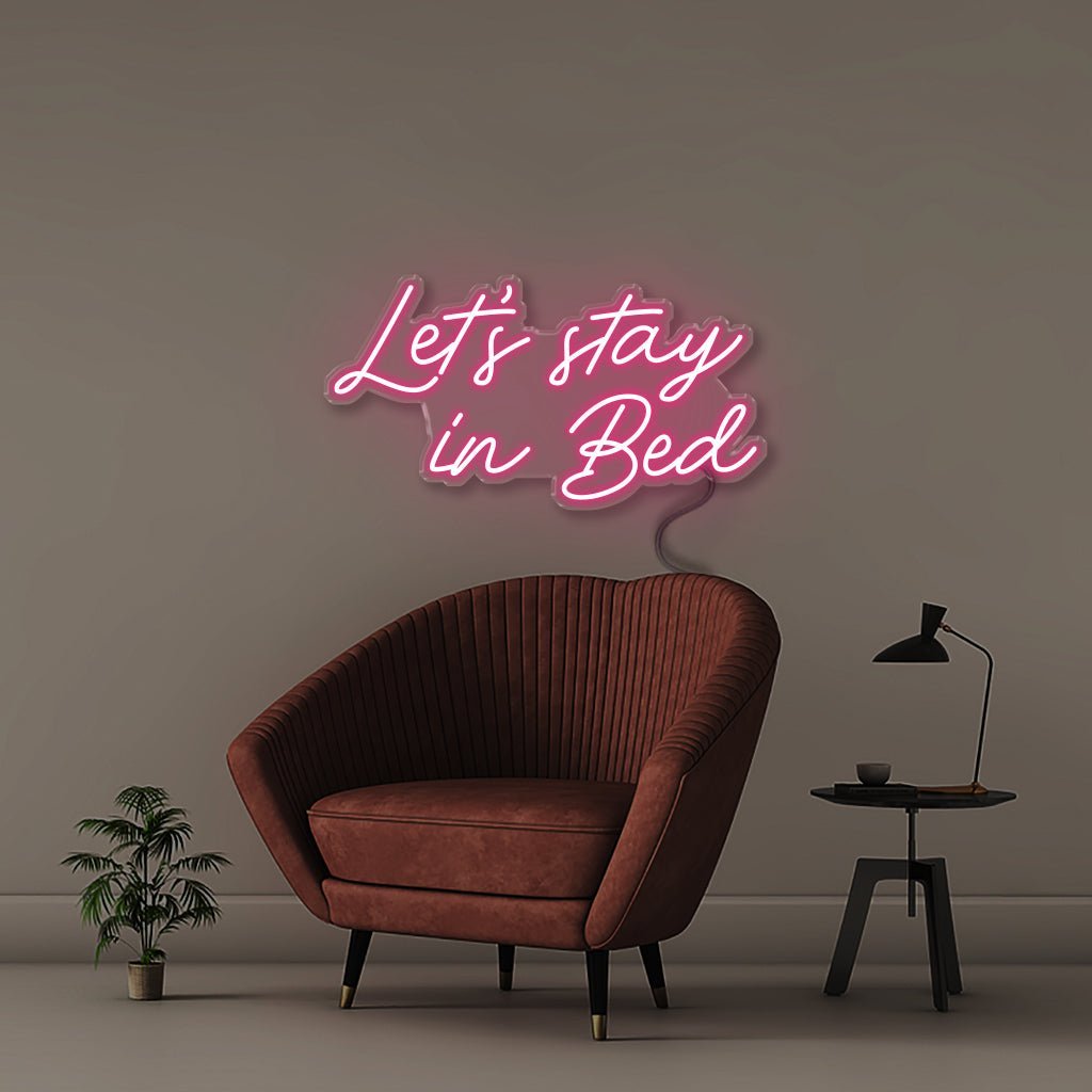 Let's Stay in Bed - Neonific - LED Neon Signs - 50 CM - Pink