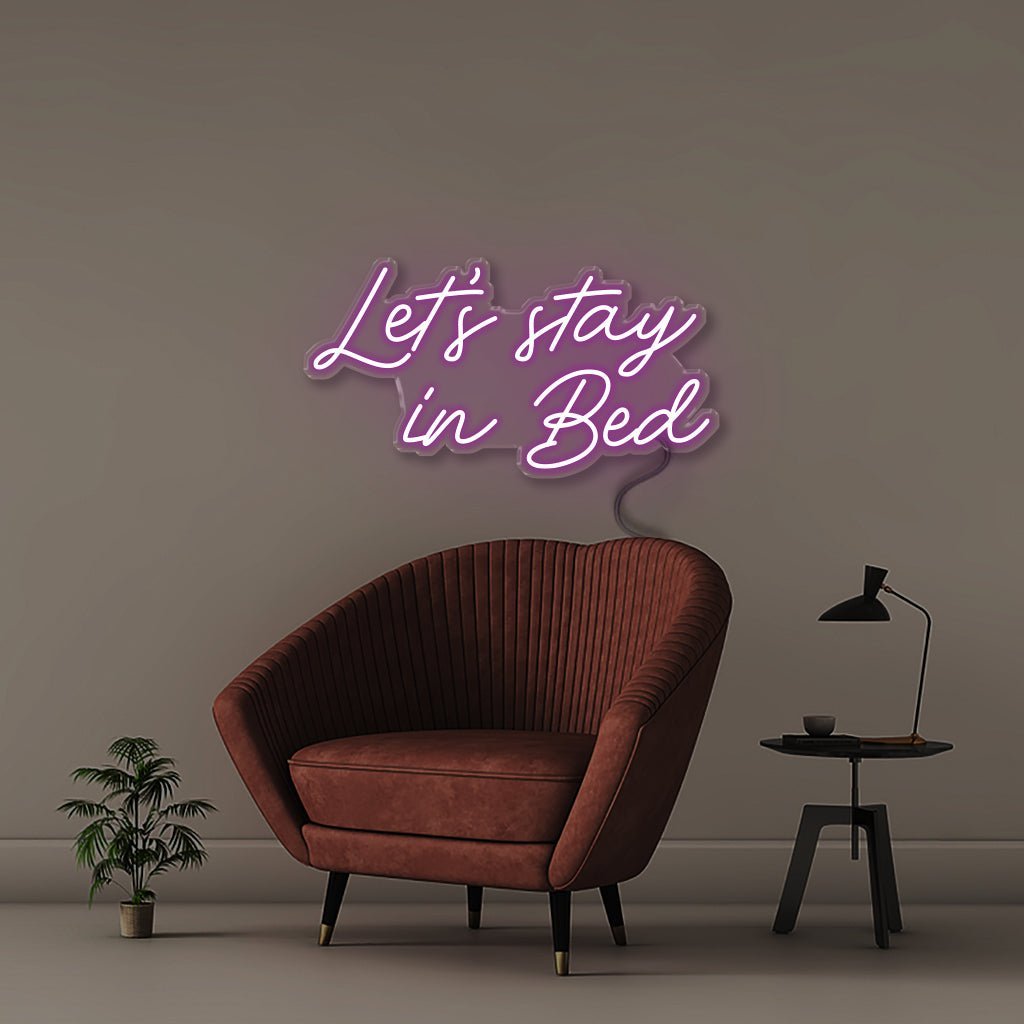 Let's Stay in Bed - Neonific - LED Neon Signs - 50 CM - Purple