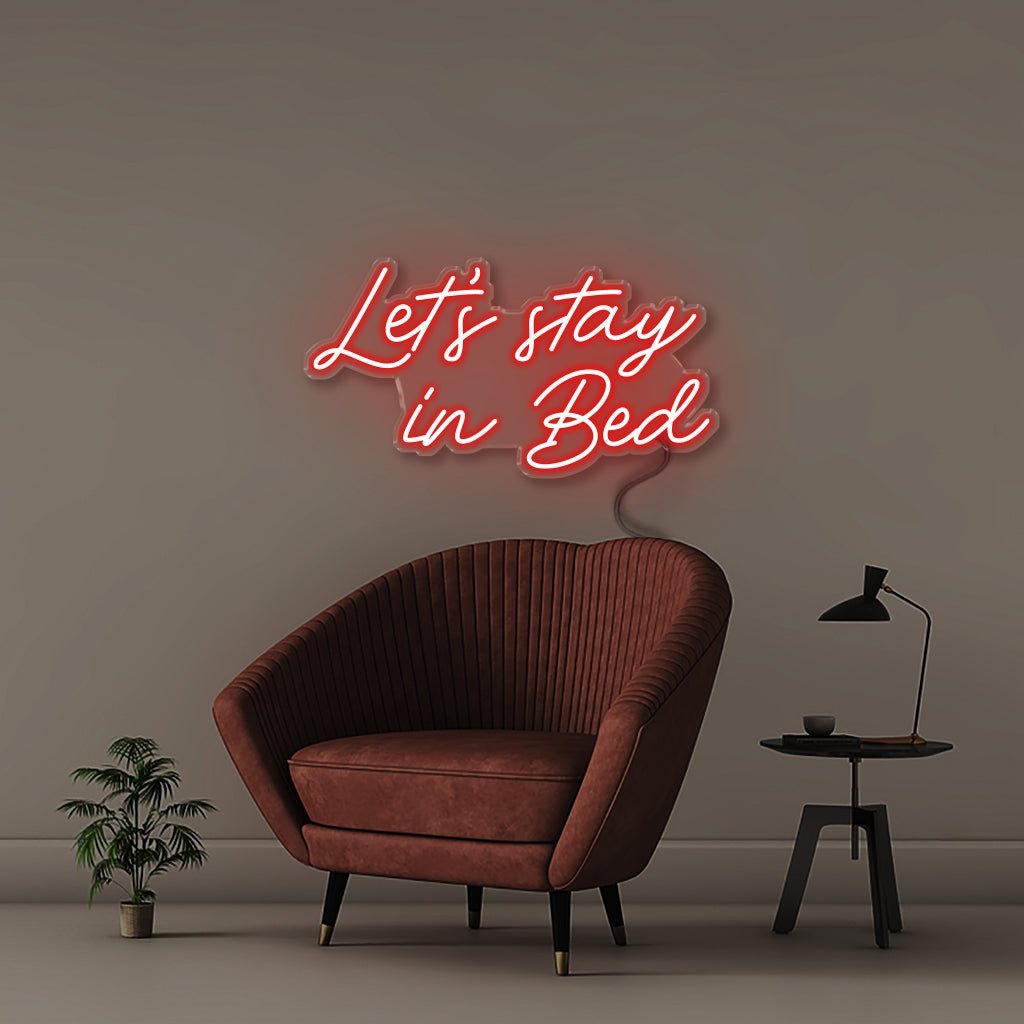 Let's Stay in Bed - Neonific - LED Neon Signs - 50 CM - Red