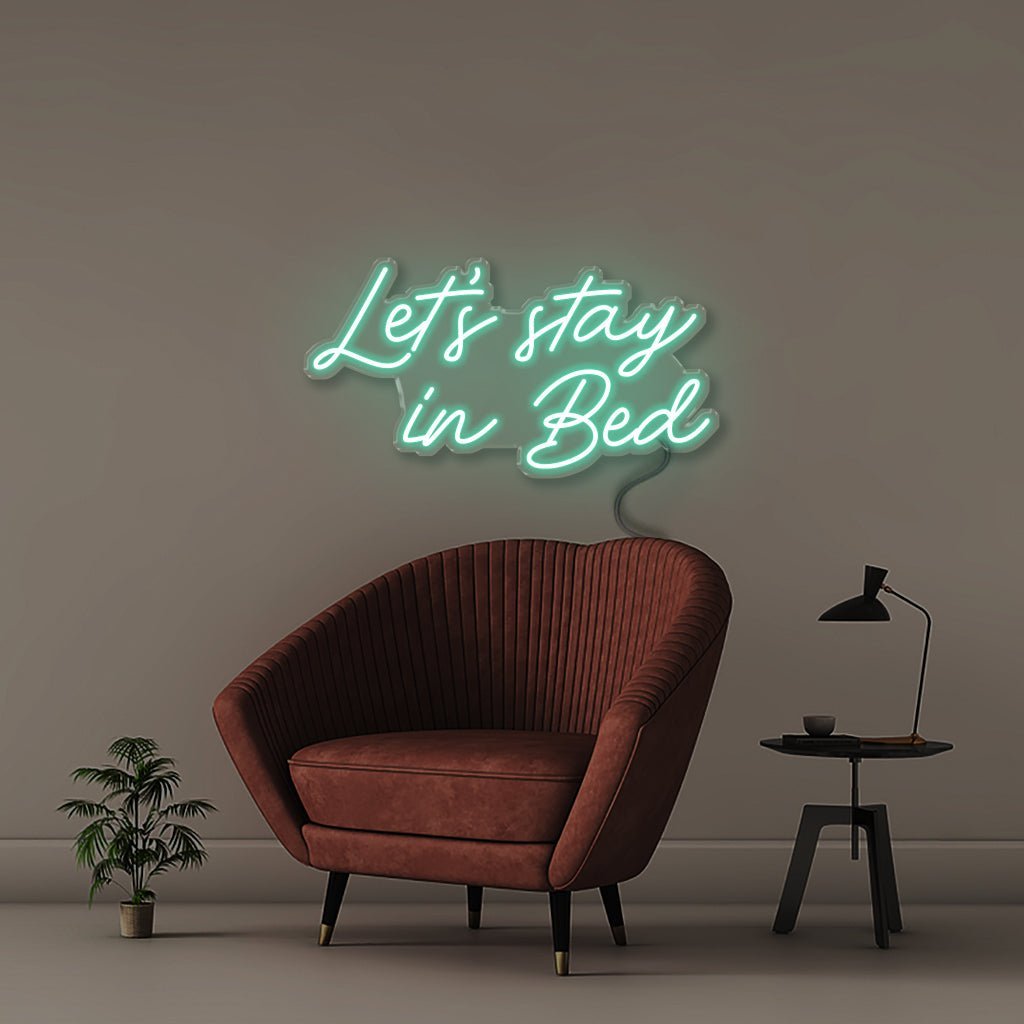 Let's Stay in Bed - Neonific - LED Neon Signs - 50 CM - Sea Foam
