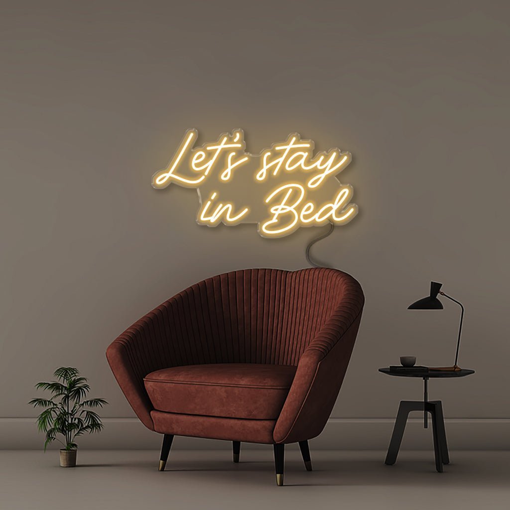 Let's Stay in Bed - Neonific - LED Neon Signs - 50 CM - Warm White
