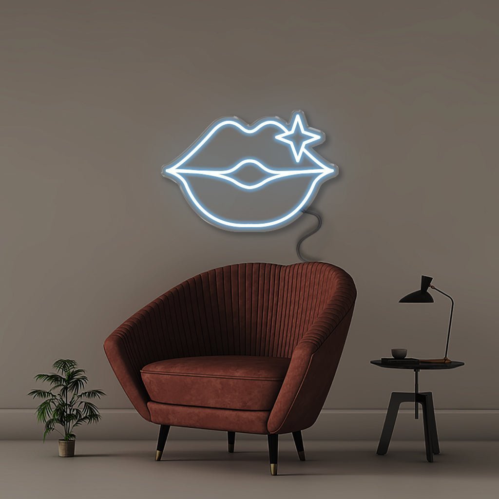 Lips - Neonific - LED Neon Signs - 50 CM - Light Blue