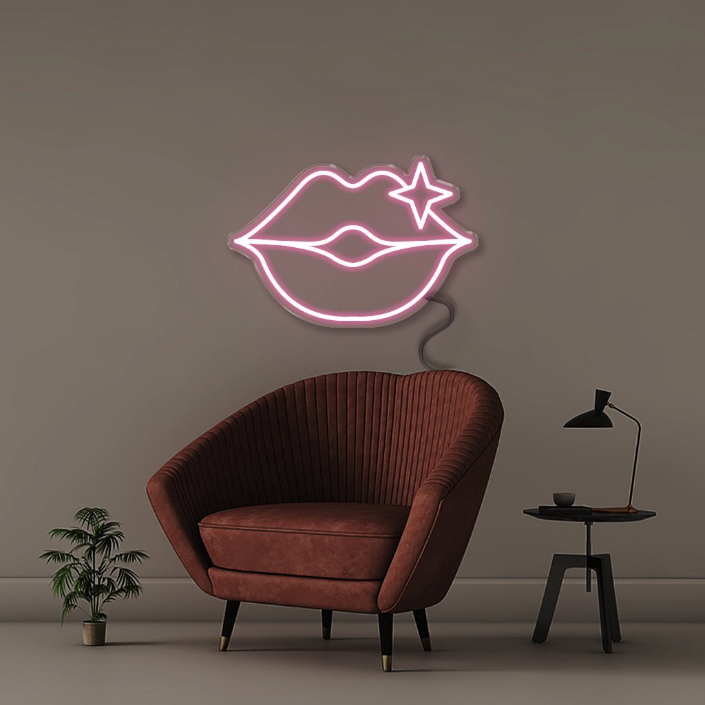 Lips - Neonific - LED Neon Signs - 50 CM - Light Pink